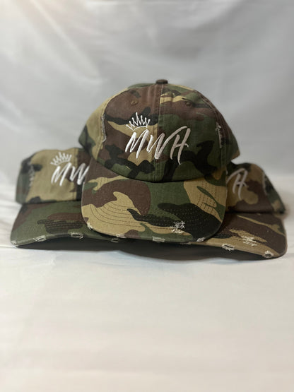 Camo Distressed Hat